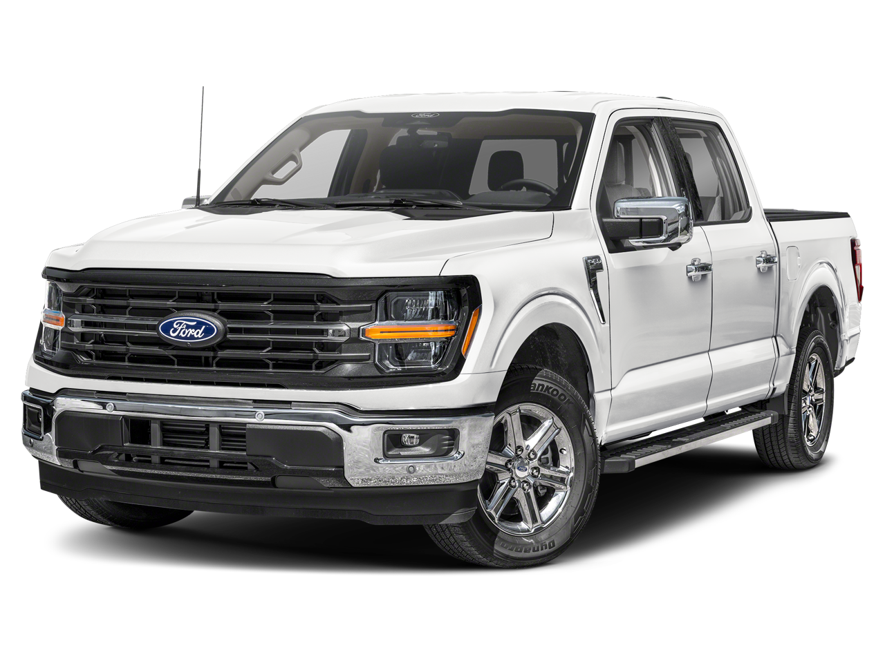 2024 Ford F-150 XLT in Oxford White — front three-quarter view