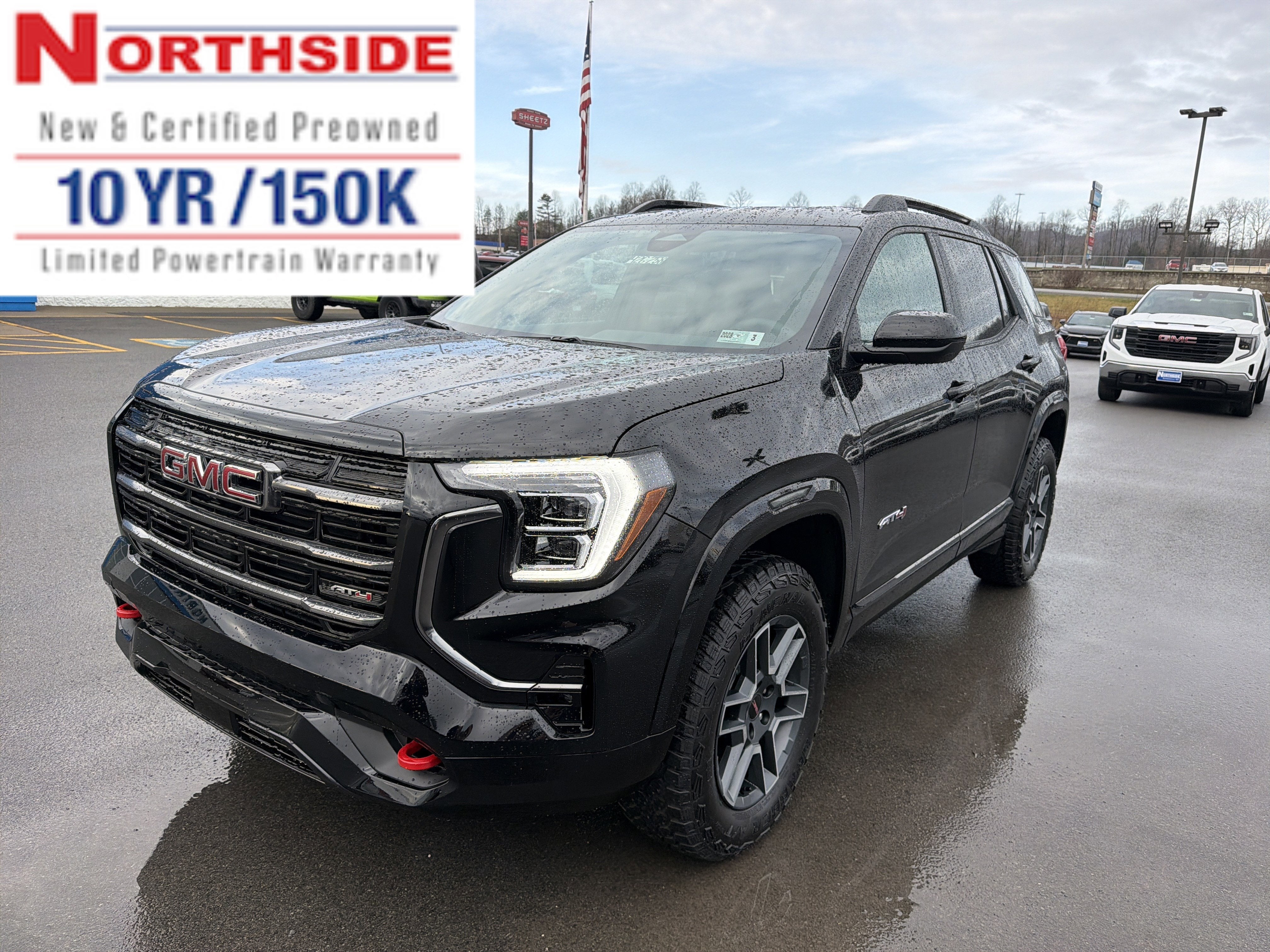 2026 GMC Terrain AT4 in Ebony Twilight Metallic — front three-quarter view