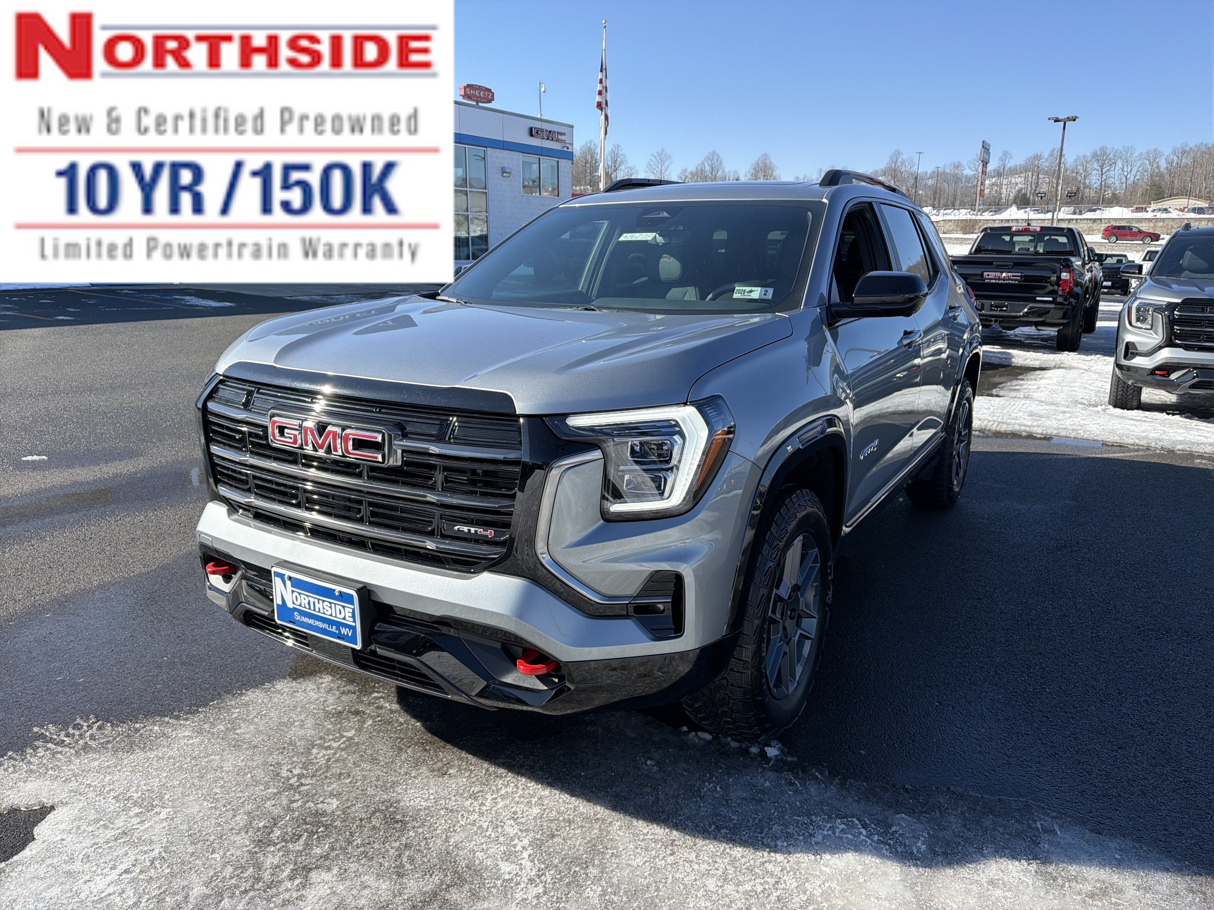 2026 GMC Terrain AT4 in Sterling Metallic — front three-quarter view
