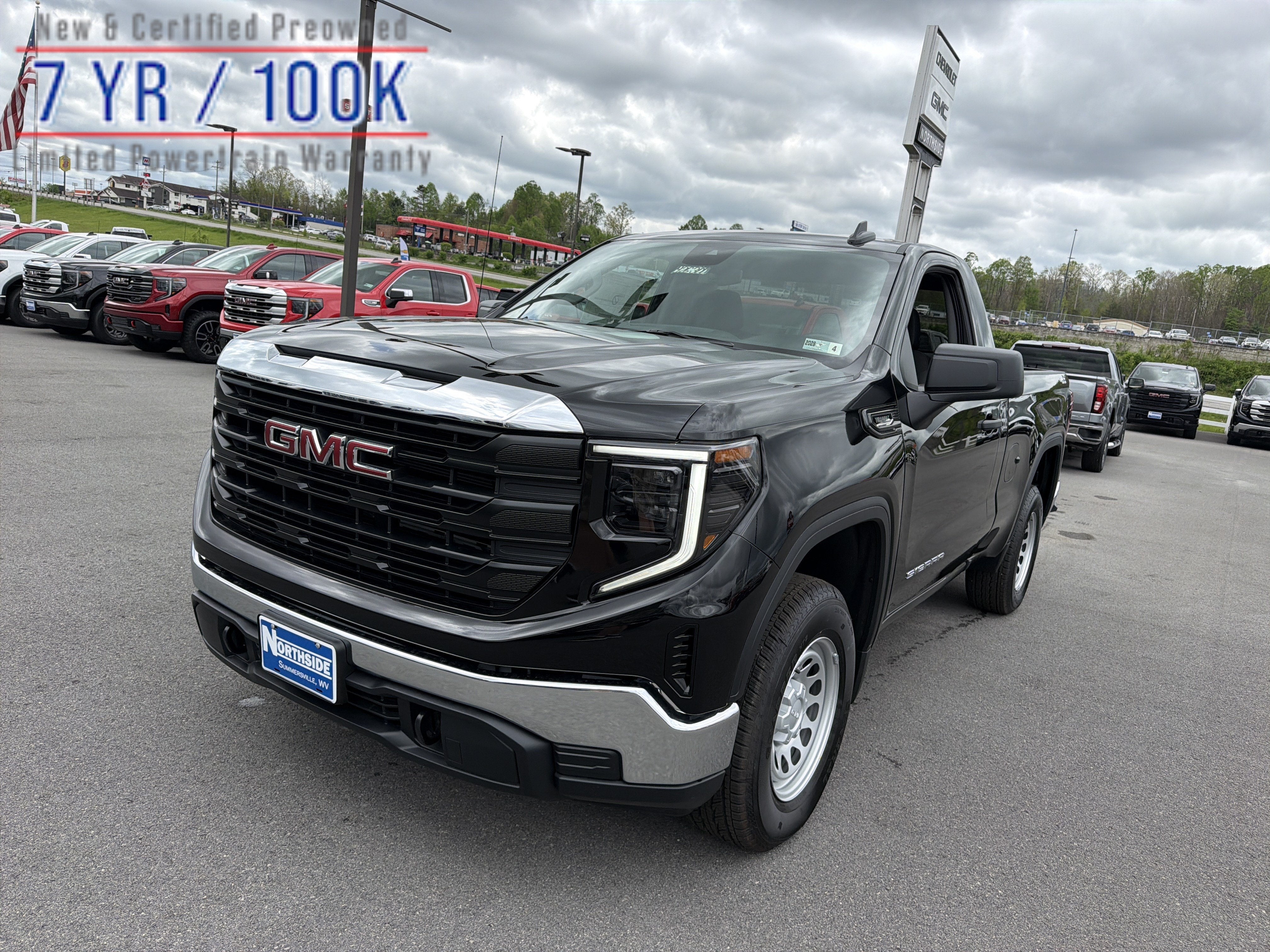 2026 GMC Sierra 1500 Pro in Onyx Black — front three-quarter view