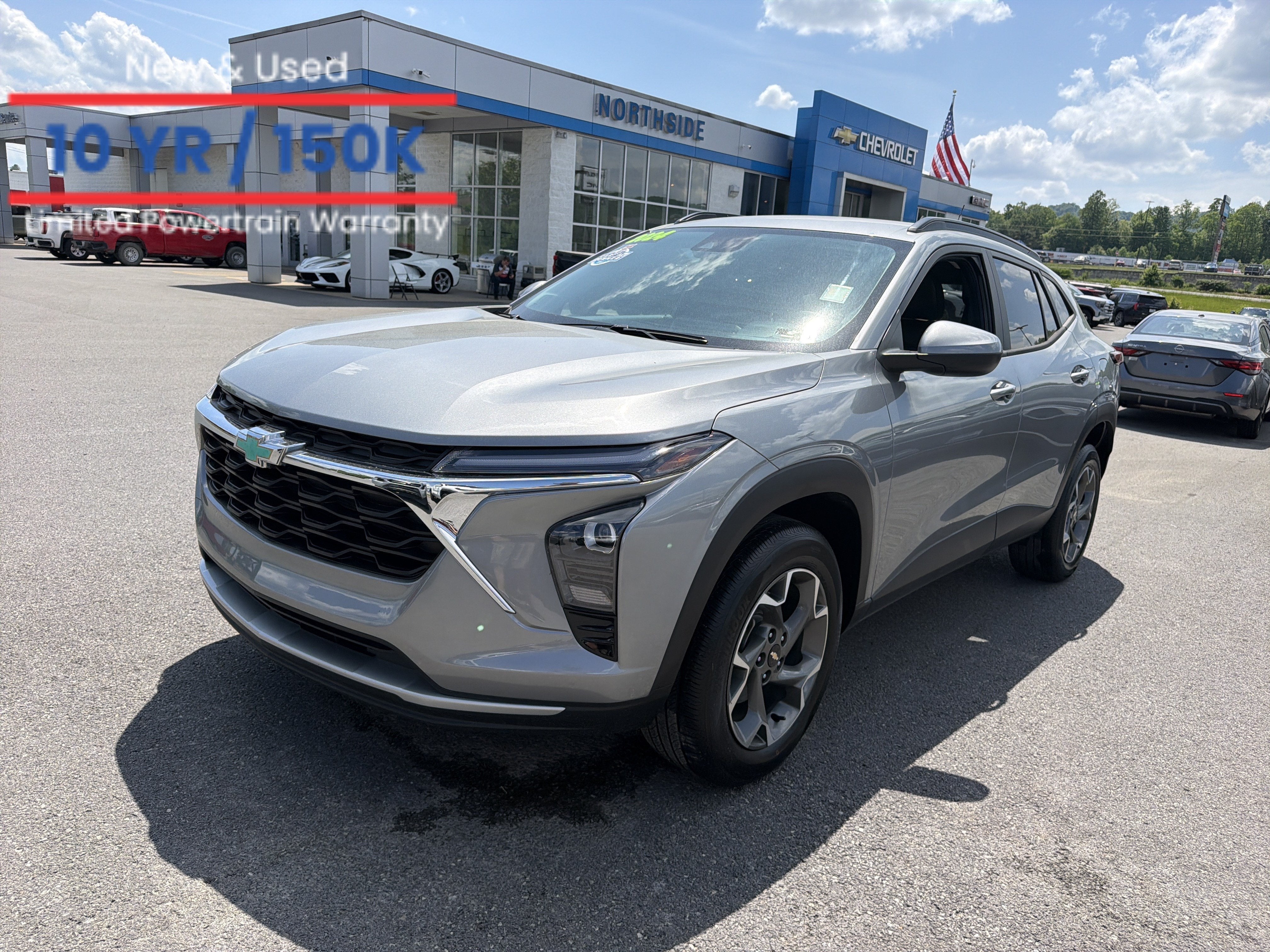 2024 Chevrolet Trax LT in Sterling Gray Metallic — front three-quarter view