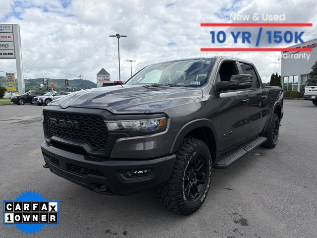 2026 RAM 1500 Rebel in Granite Crystal Metallic Clearcoat — front three-quarter view