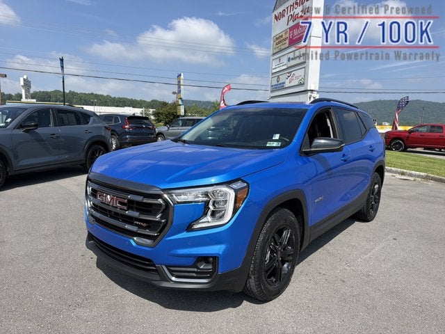 2024 GMC Terrain AT4 in Riptide Metallic — front three-quarter view