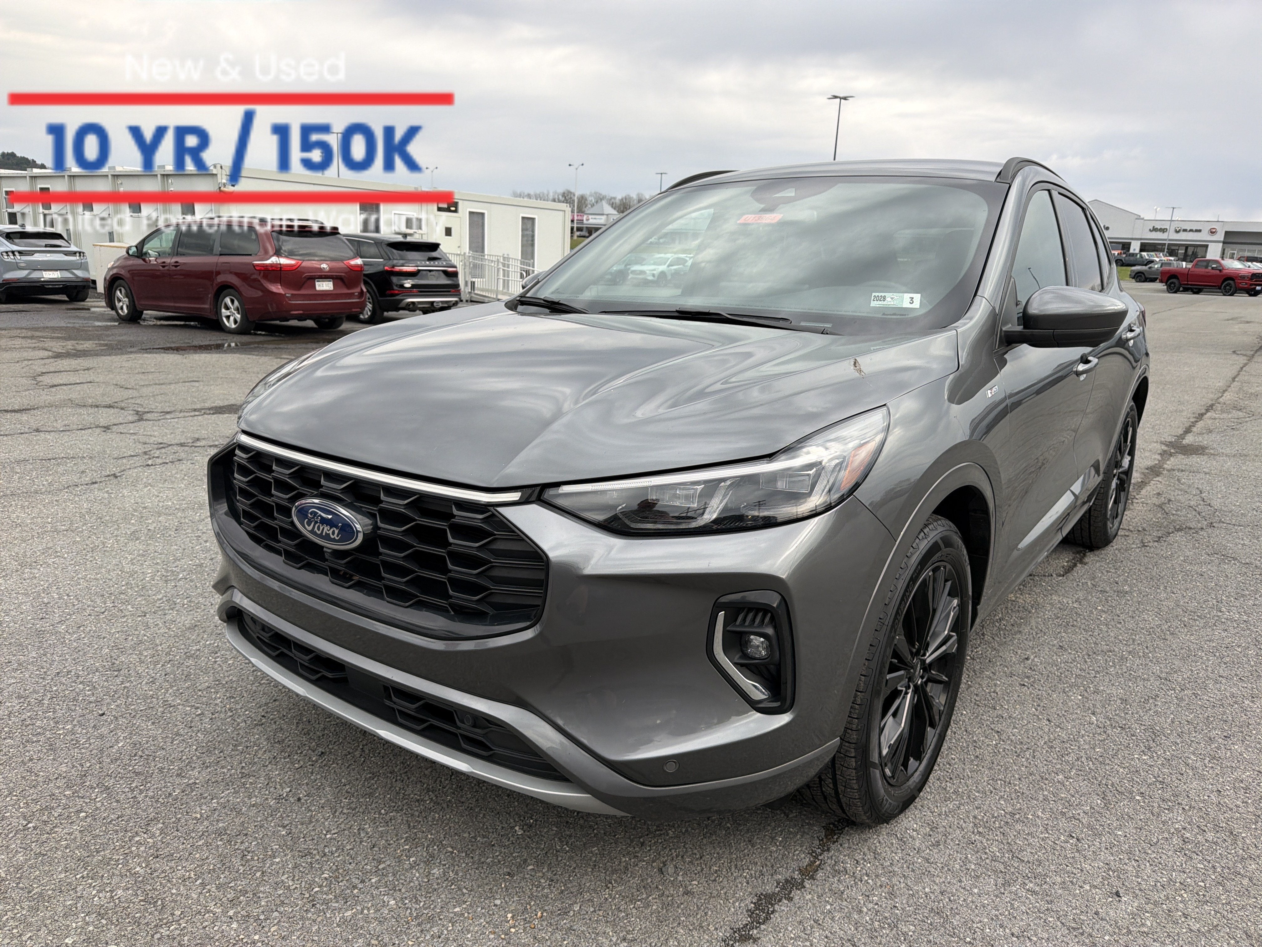 2023 Ford Escape ST-Line Elite in Gray Metallic — front three-quarter view